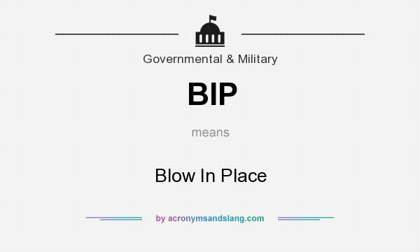 What does BIP mean? It stands for Blow In Place