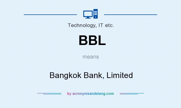 What does BBL mean? It stands for Bangkok Bank, Limited