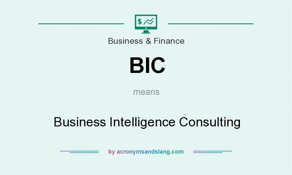 What does BIC mean? It stands for Business Intelligence Consulting