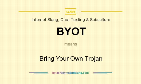What does BYOT mean? It stands for Bring Your Own Trojan