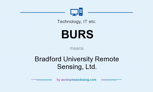 What does BURS mean? It stands for Bradford University Remote Sensing, Ltd.