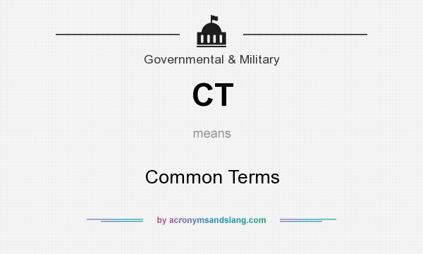 What does CT mean? It stands for Common Terms
