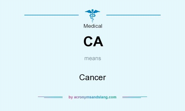 What does CA mean? It stands for Cancer