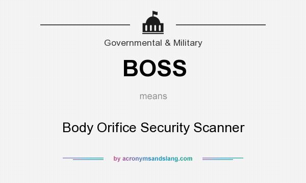 What does BOSS mean? It stands for Body Orifice Security Scanner