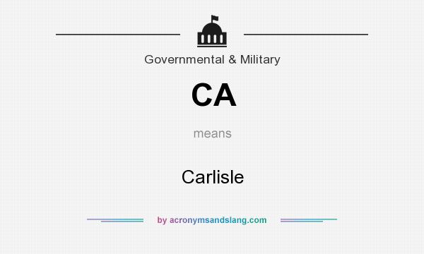 What does CA mean? It stands for Carlisle
