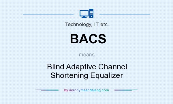 What does BACS mean? It stands for Blind Adaptive Channel Shortening Equalizer