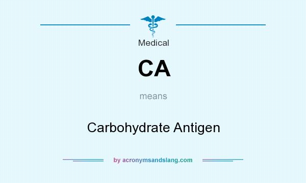 What does CA mean? It stands for Carbohydrate Antigen