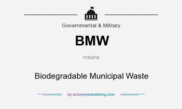 What does BMW mean? It stands for Biodegradable Municipal Waste