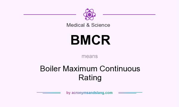 What does BMCR mean? It stands for Boiler Maximum Continuous Rating