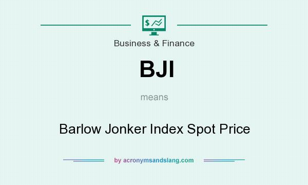 What does BJI mean? It stands for Barlow Jonker Index Spot Price