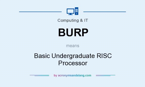 What does BURP mean? It stands for Basic Undergraduate RISC Processor