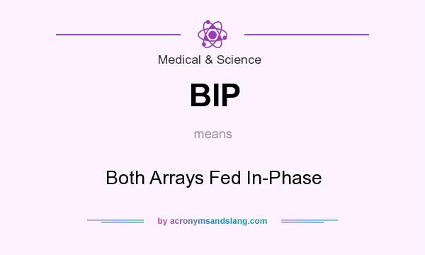 What does BIP mean? It stands for Both Arrays Fed In-Phase
