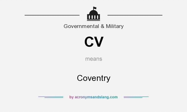 What does CV mean? It stands for Coventry