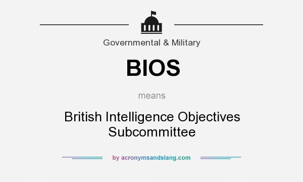 What does BIOS mean? It stands for British Intelligence Objectives Subcommittee