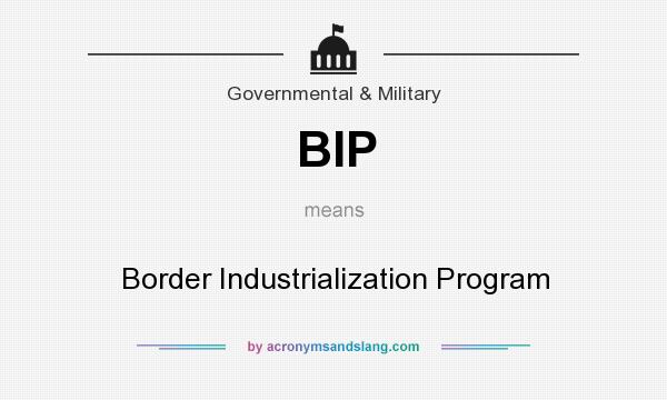 What does BIP mean? It stands for Border Industrialization Program