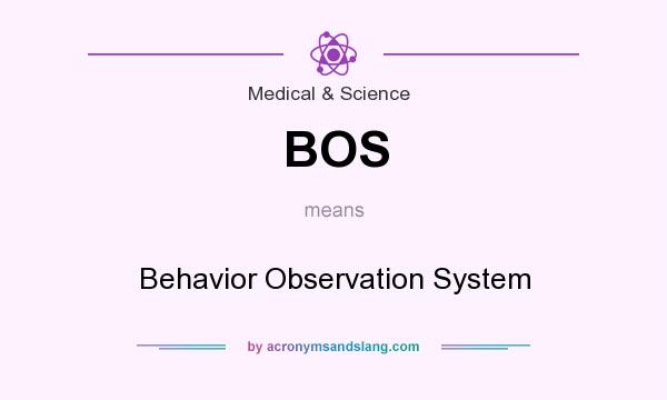 What does BOS mean? It stands for Behavior Observation System