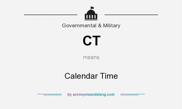 What does CT mean? It stands for Calendar Time