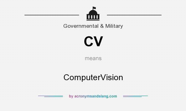 What does CV mean? It stands for ComputerVision