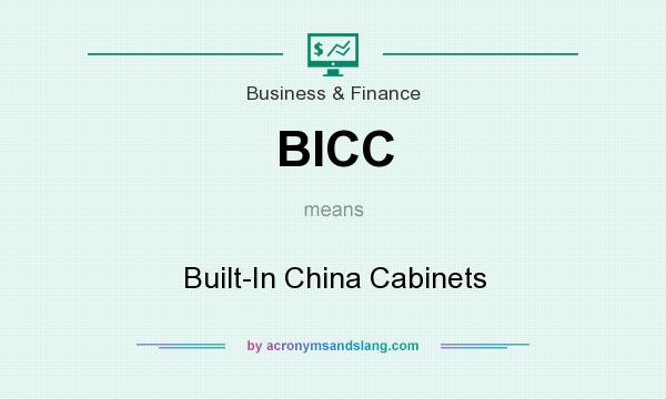 What does BICC mean? It stands for Built-In China Cabinets