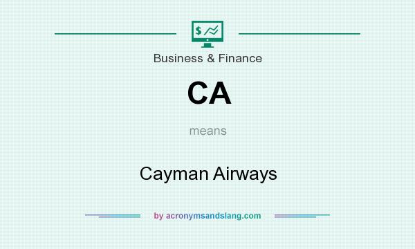 What does CA mean? It stands for Cayman Airways