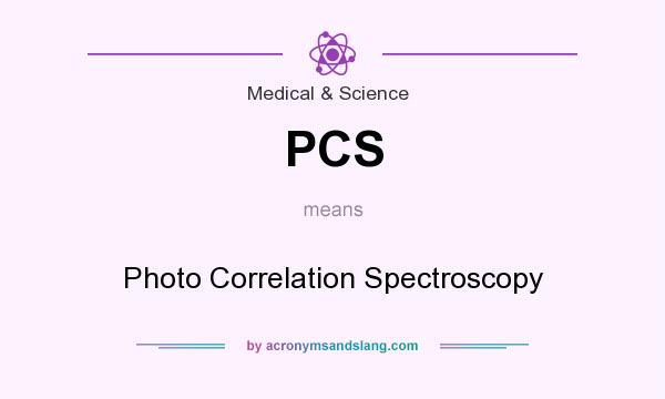 What does PCS mean? It stands for Photo Correlation Spectroscopy