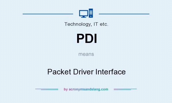 What does PDI mean? It stands for Packet Driver Interface