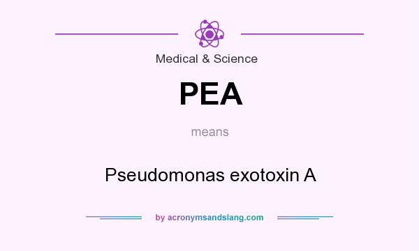 What does PEA mean? It stands for Pseudomonas exotoxin A