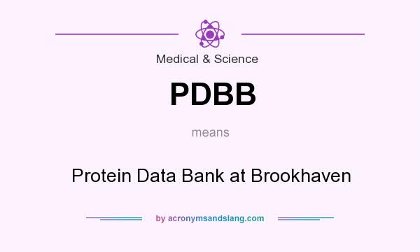 What does PDBB mean? It stands for Protein Data Bank at Brookhaven