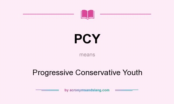 What does PCY mean? It stands for Progressive Conservative Youth
