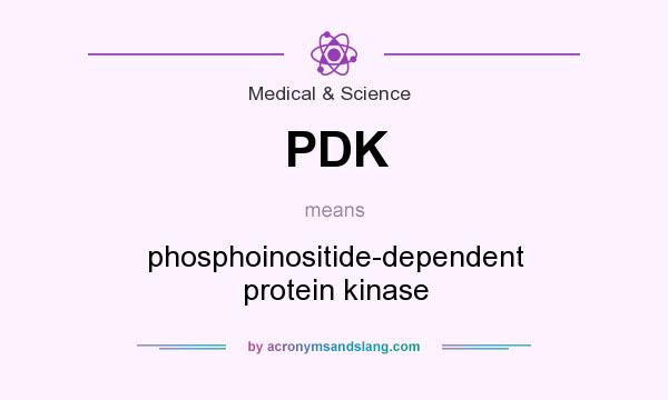 What does PDK mean? It stands for phosphoinositide-dependent protein kinase