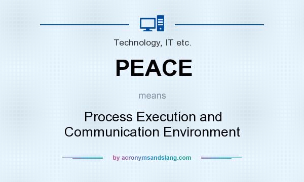 What does PEACE mean? It stands for Process Execution and Communication Environment