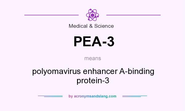 What does PEA-3 mean? It stands for polyomavirus enhancer A-binding protein-3