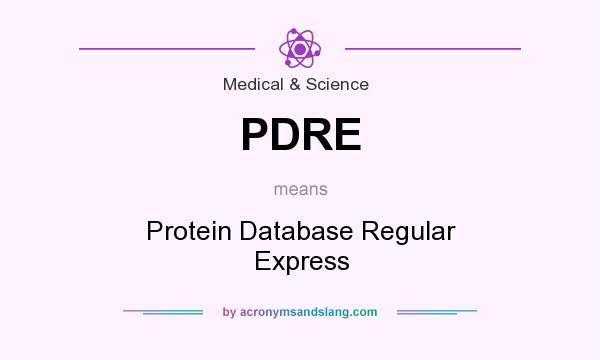 What does PDRE mean? It stands for Protein Database Regular Express
