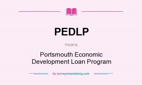 What does PEDLP mean? It stands for Portsmouth Economic Development Loan Program