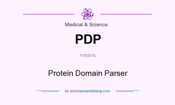 What does PDP mean? It stands for Protein Domain Parser