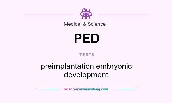 What does PED mean? It stands for preimplantation embryonic development