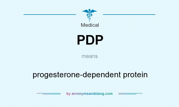 What does PDP mean? It stands for progesterone-dependent protein