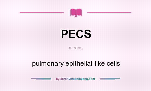 What does PECS mean? It stands for pulmonary epithelial-like cells
