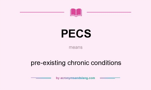 What does PECS mean? It stands for pre-existing chronic conditions