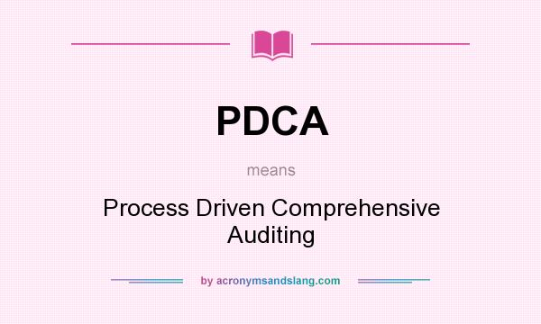 What does PDCA mean? It stands for Process Driven Comprehensive Auditing