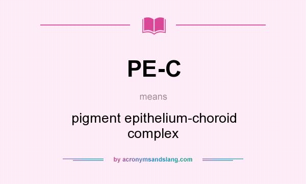 What does PE-C mean? It stands for pigment epithelium-choroid complex