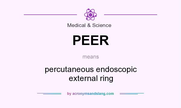 What does PEER mean? It stands for percutaneous endoscopic external ring