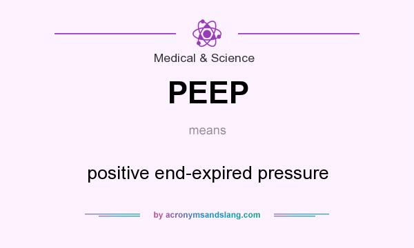 What does PEEP mean? It stands for positive end-expired pressure