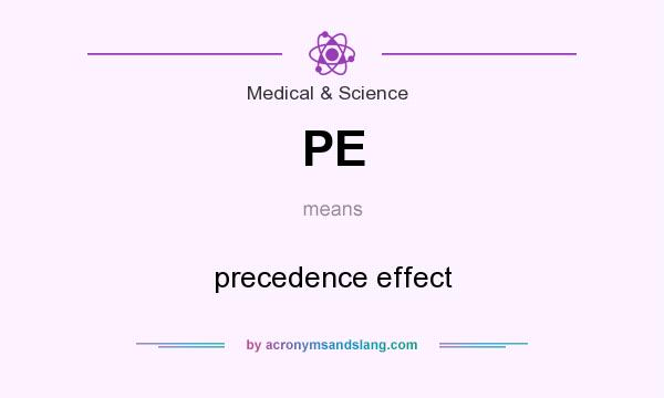 What does PE mean? It stands for precedence effect