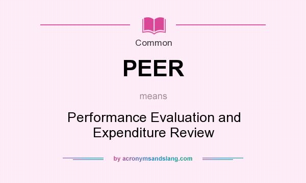 What does PEER mean? It stands for Performance Evaluation and Expenditure Review