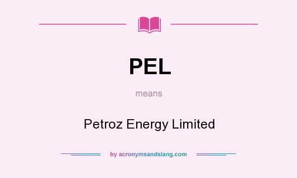 What does PEL mean? It stands for Petroz Energy Limited