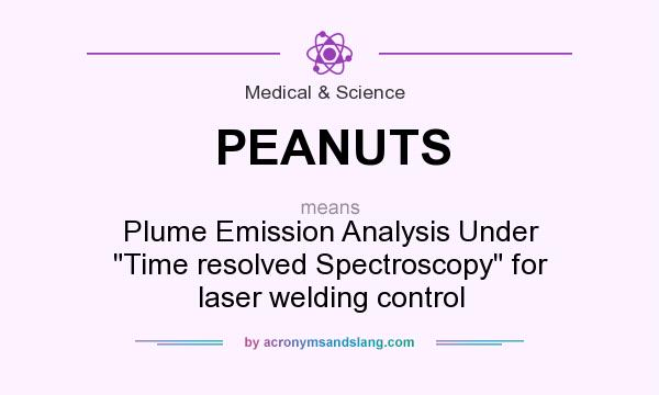 What does PEANUTS mean? It stands for Plume Emission Analysis Under Time resolved Spectroscopy for laser welding control