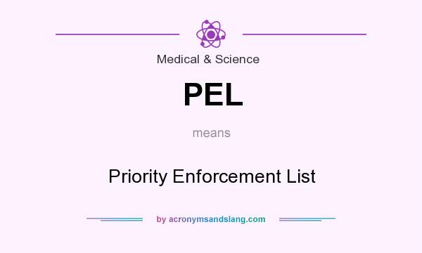 What does PEL mean? It stands for Priority Enforcement List