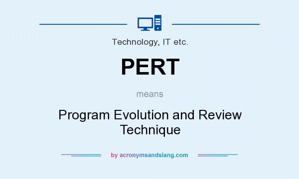 What does PERT mean? It stands for Program Evolution and Review Technique