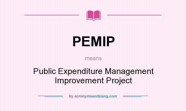 What does PEMIP mean? It stands for Public Expenditure Management Improvement Project